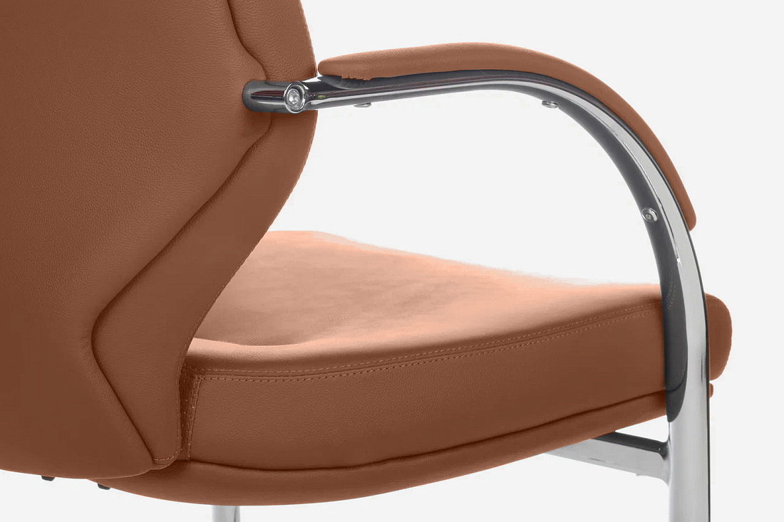 Конференц-кресло RV Design ALONZO-CF C1711 Светло-коричневая кожа  стоимость